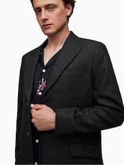 AllSaints Black Manfred Coat - Image 8 of 10
