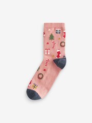 Stockings Christmas Ankle Socks 4 Pack - Image 4 of 6