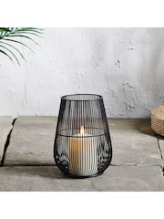Lights4fun Black Large Garden Lantern with TruGlow® Candle - Image 1 of 2
