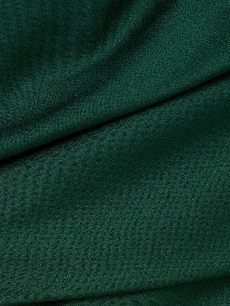 Adrianna Papell Green Satin Crepe Dress - Image 7 of 7