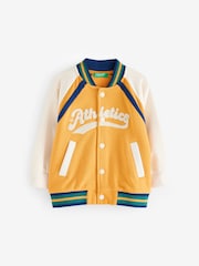 Benetton Yellow Varisty Logo 100% Cotton Jacket - Image 1 of 1