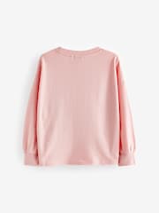 Pink Sequin Disney Minnie & Mickey Mouse License Long Sleeve T-Shirt (3-16yrs) - Image 6 of 7