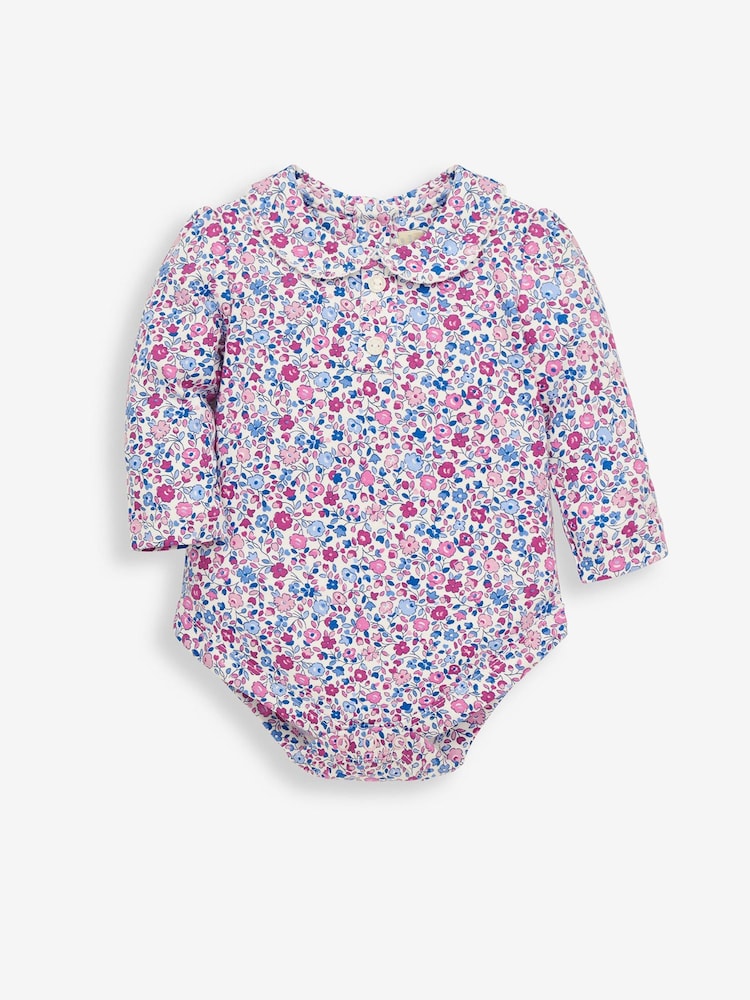 JoJo Maman Bébé Periwinkle Ditsy Peter Pan Body - Image 2 of 3