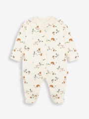 JoJo Maman Bébé Indigo 2-Piece Woodland Sleepsuit & Embroidered Pocket Jacket Set - Image 2 of 5