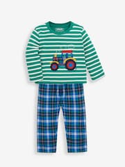 JoJo Maman Bébé Green Tractor Mix & Match Pyjamas - Image 1 of 5