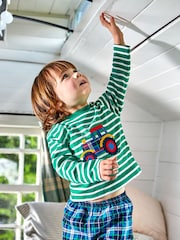 JoJo Maman Bébé Green Tractor Mix & Match Pyjamas - Image 5 of 5