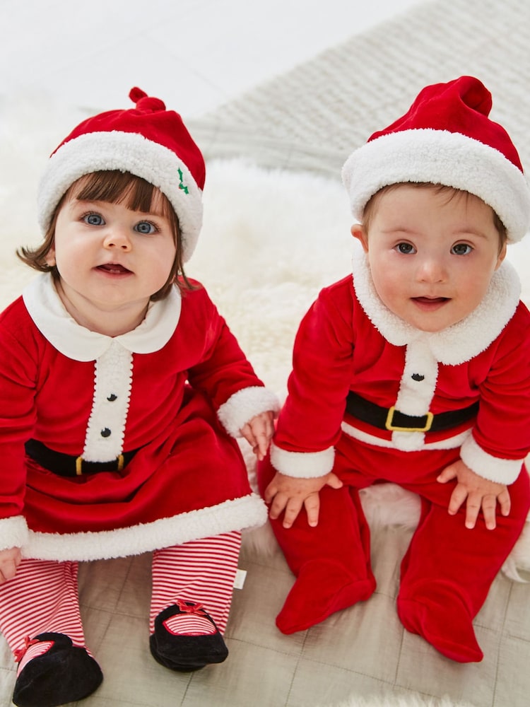 JoJo Maman Bébé Red 2-Piece Mrs Christmas Outfit Set - Image 2 of 7