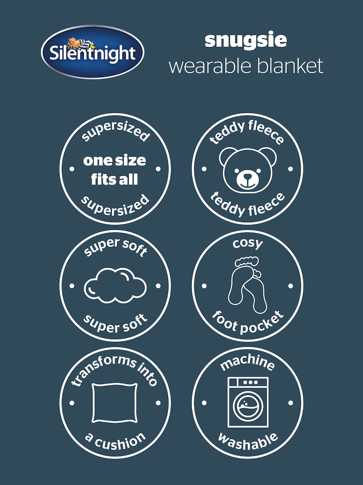 Silentnight Grey Snugsie Wearable Blanket - Image 10 of 10