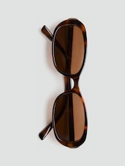 Mango Brown Slim Frame Oval Sunglasses - Image 2 of 4