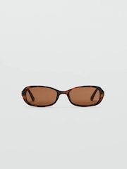Mango Brown Slim Frame Oval Sunglasses - Image 3 of 4