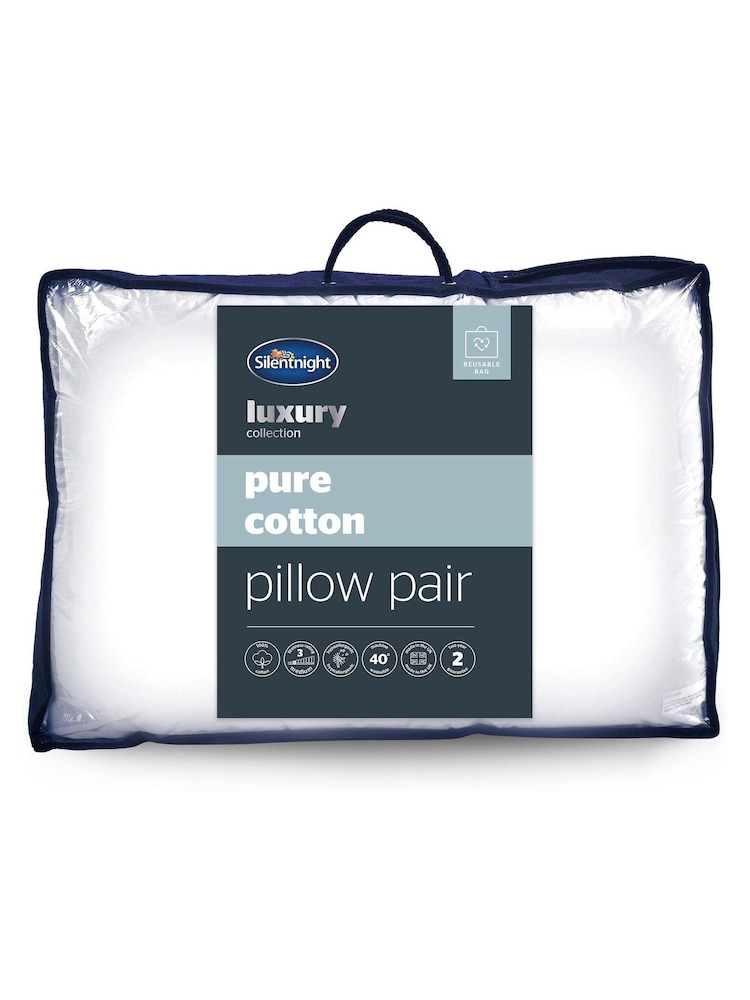 Silentnight 2 Pack Pure 100% Cotton Pillows - Image 9 of 9