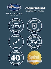 Silentnight White Wellbeing Copper Mattress Topper - Image 10 of 10