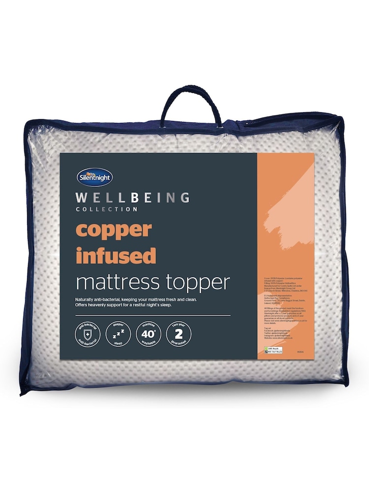 Silentnight White Wellbeing Copper Mattress Topper - Image 2 of 10