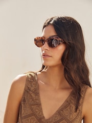 Chocolate Brown V-Neck Crochet Playsuit - Image 4 of 6