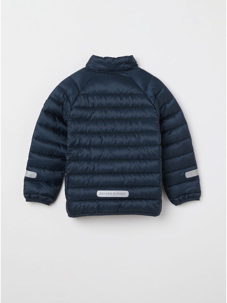 Polarn O. Pyret Blue Quilted Water Resistant Jacket - Image 2 of 4