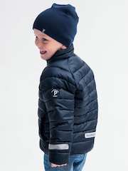 Polarn O. Pyret Blue Quilted Water Resistant Jacket - Image 3 of 4