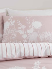 Catherine Lansfield Blush Pink Meadowsweet Floral Reversible Duvet Cover Set - Image 2 of 4
