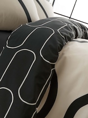 Catherine Lansfield Natural Linear Curve Geo Duvet Cover Set - Image 4 of 4