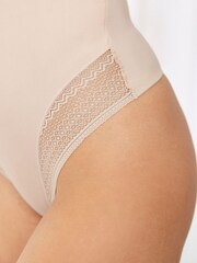 Nude DD+ Lace Tummy Control Shaping No VPL, Smoothing, Wired Bodysuit - Image 4 of 5