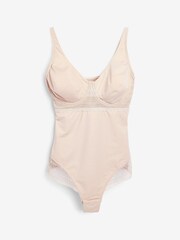 Nude DD+ Lace Tummy Control Shaping No VPL, Smoothing, Wired Bodysuit - Image 5 of 5