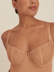 Nude Smoothing Control Lace Non Pad Wired Body - Image 3 of 5