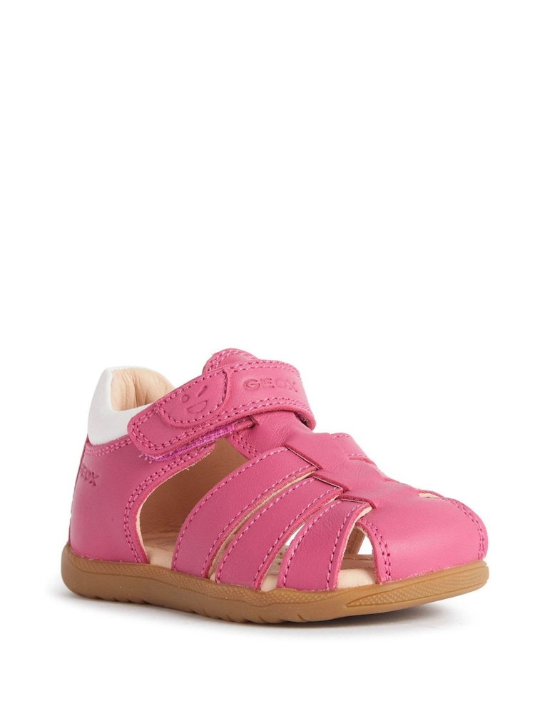 Geox Baby Girls Macchia Pink First Steps Shoes - Image 2 of 5