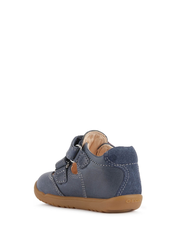 Geox Baby Boys Blue Macchia First Steps Shoes - Image 2 of 5