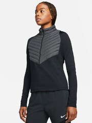 Nike Black Run Division Hybrid Running Jacket - Image 1 of 5