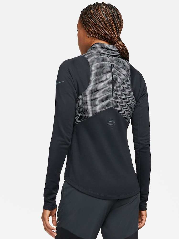 Nike Black Run Division Hybrid Running Jacket - Image 2 of 5