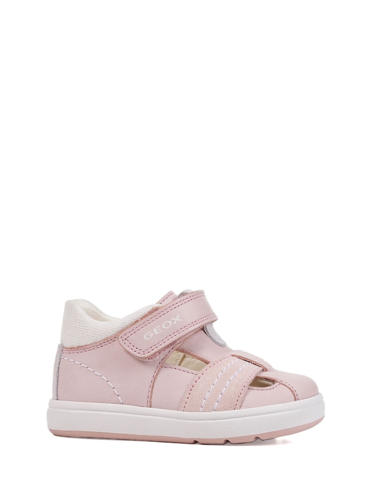 Geox Baby Girls Biglia White First Steps Shoes - Image 1 of 5