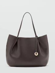 Mango Brown Structured Tote Bag - Image 1 of 4