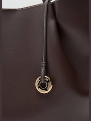 Mango Brown Structured Tote Bag - Image 3 of 4