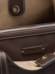 Mango Brown Large Structured Tote Bag - Image 5 of 5