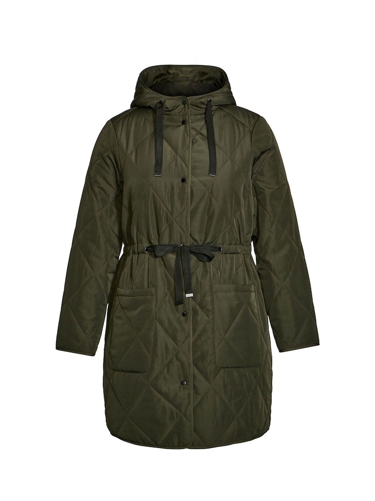 Evans Green Diamond Quilted Coat - Image 3 of 3