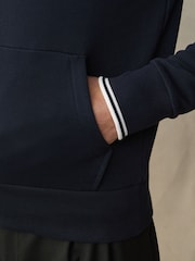 Темно-синий - Толстовка без застежек с контрастной отделкой Fred Perry - Image 4 of 4