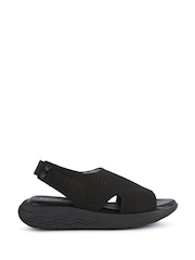 Geox Womens Spherica Black Ec5 Sandals - Image 1 of 2