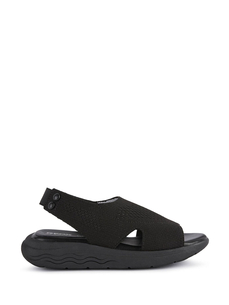 Geox Womens Spherica Black Ec5 Sandals - Image 1 of 2