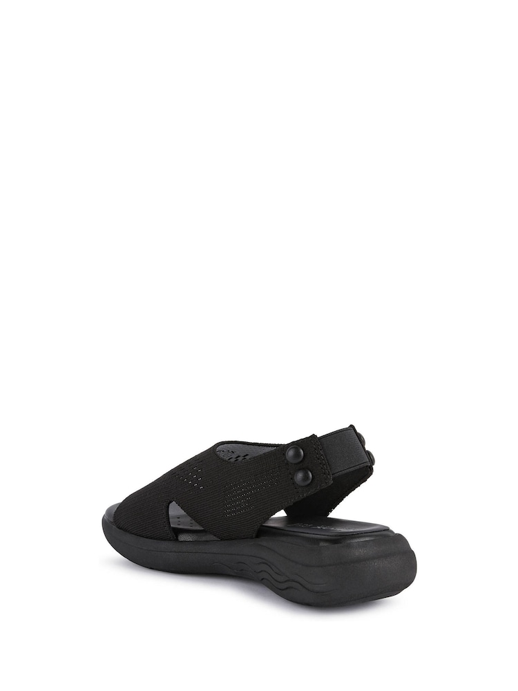 Geox Womens Spherica Black Ec5 Sandals - Image 2 of 2