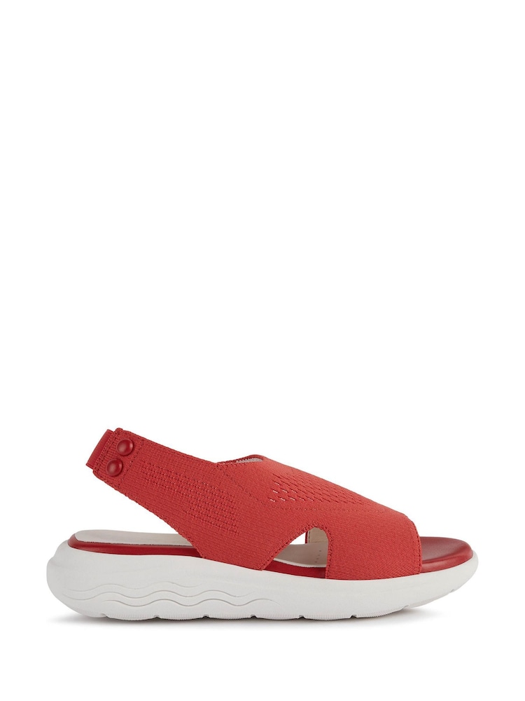 Geox Womens Spherica Ec5 Red Sandals - Image 1 of 6
