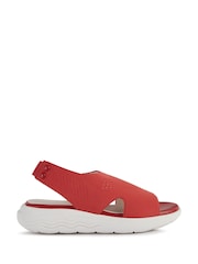 Geox Womens Spherica Ec5 Red Sandals - Image 3 of 6