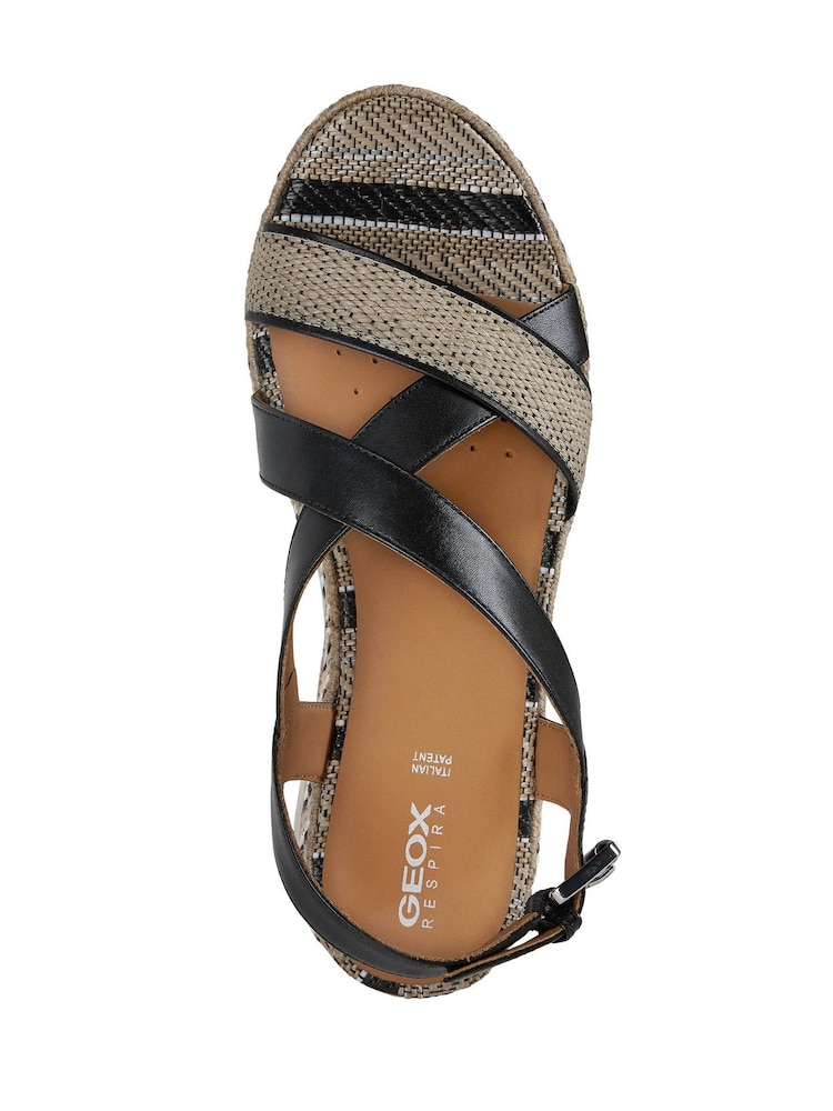 Geox Womens Eolie Black Sandals - Image 2 of 2 Geox Womens Eolie Black Sandals - Image 2 of 2