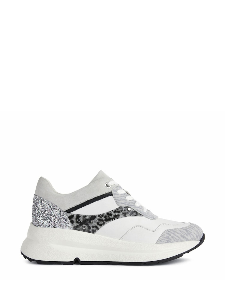 Geox Womens Backsie White Sneakers - Image 1 of 2