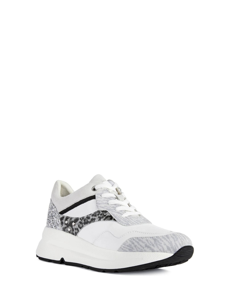 Geox Womens Backsie White Sneakers - Image 2 of 2