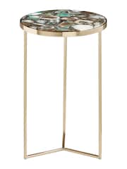 Fifty Five South Gold Vita Round Side Table - Image 2 of 5