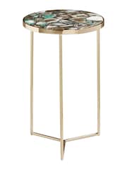 Fifty Five South Gold Vita Round Side Table - Image 3 of 5