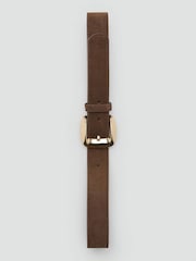 Mango Brown Suede Gold Buckle Belt - Image 4 of 4