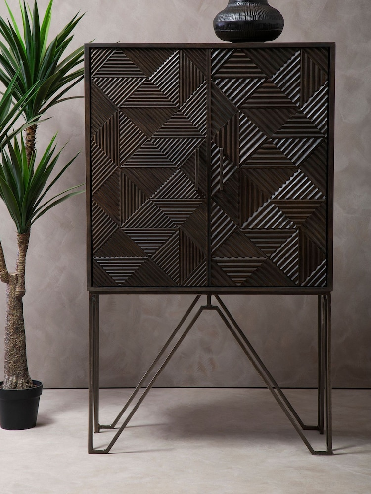 Fifty Five South Grey Saira 2 Door Cabinet - Image 1 of 5