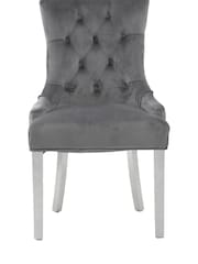 Fifty Five South Grey Richmond Velvet Dining Chair - Image 2 of 4