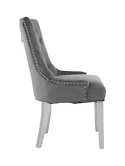 Fifty Five South Grey Richmond Velvet Dining Chair - Image 3 of 4