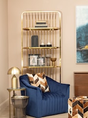 Fifty Five South Blue Opel Velvet Armchair - Image 2 of 3
